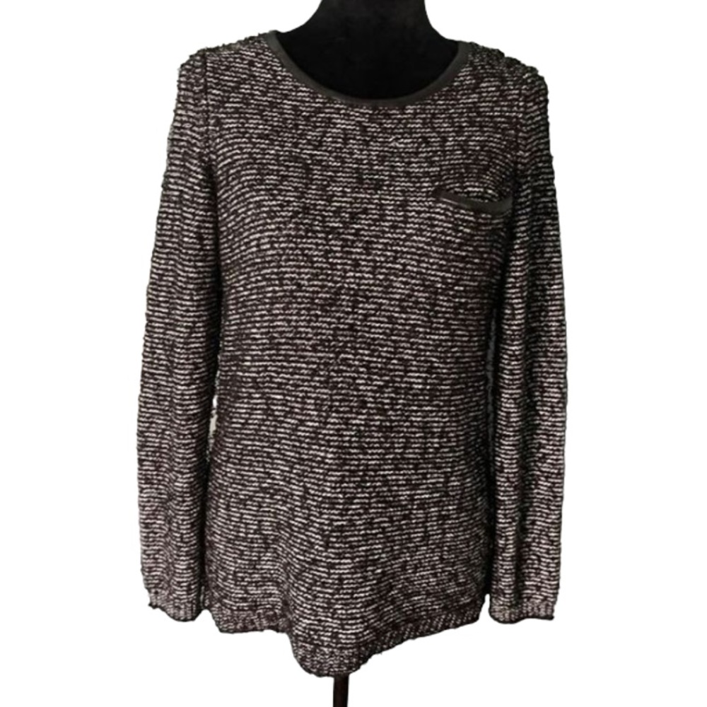 Calvin Klein Black & White Heavy Knit Sweater